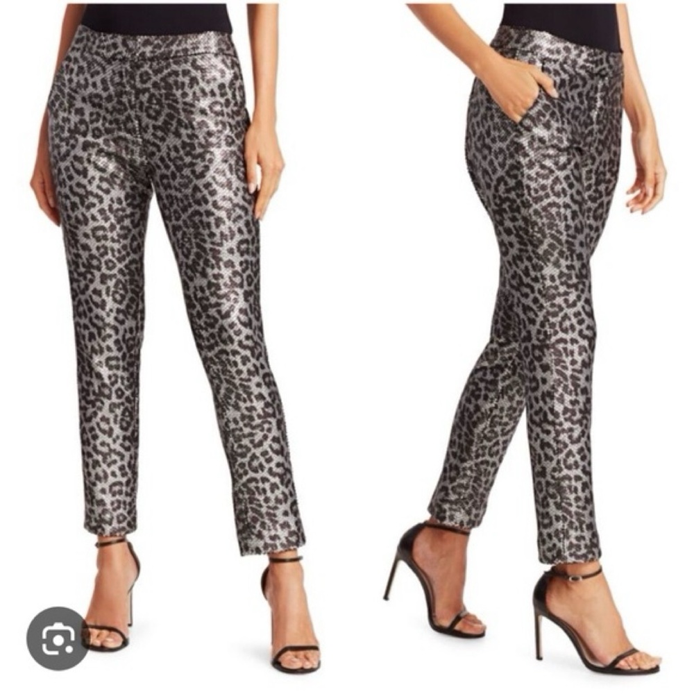 Le Superbe Leopard Print Sequins Pants size 6